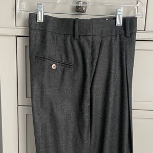 Theory Charcoal Gray pleated flannel Pants - like new